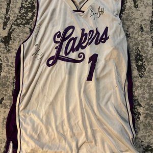 D'Angelo Russel and Byron Scott Autographed Jersey